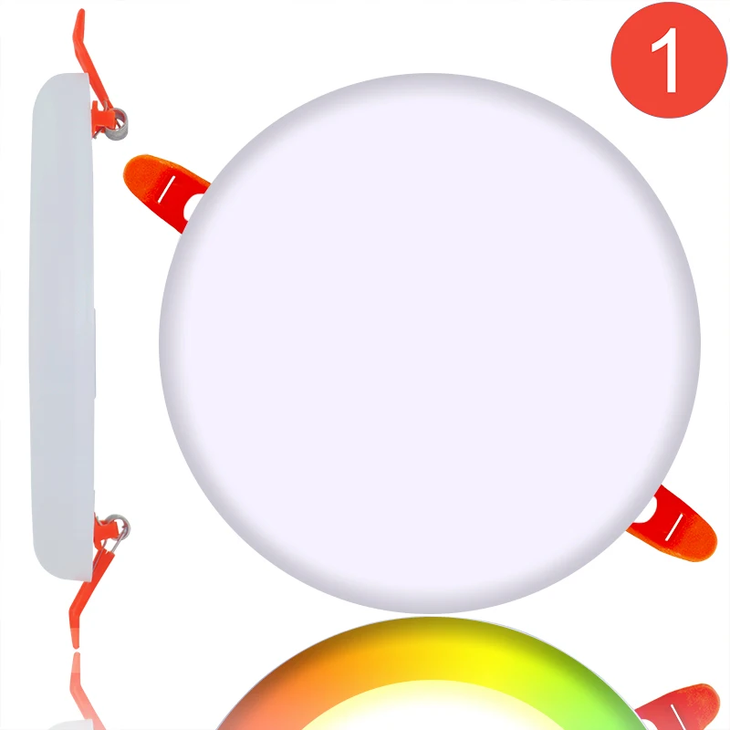 Hot sale frameless Adjustable hole size trimless downlight 7W ceiling lights recessed round surface Borderless led panel light