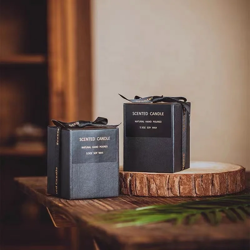In Bulk Factory Price 4Oz 8Oz 10Oz 12Oz 230Ml 320Ml Empty Unique Luxury Home Decor Glass Candle Jars Containers With Gift Boxs