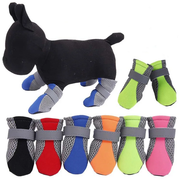 MewooFun Wholesale Anti-slip Shoes for Dogs Custom Dog Shoes with Reflective Fastening Strap