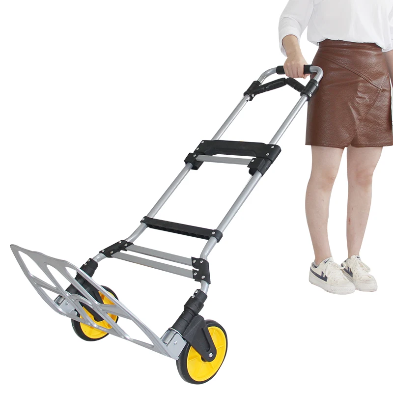 150KG All Terrain Stair Climbing Cart Hand Truck with Bungee Cord Folding Trolley for Upstairs Cargo with Bag