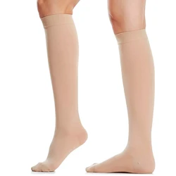 Enerup custom nylon black flesh-colored unisex socks Antibacterial 15-20mmhg calf socks compression socks medical