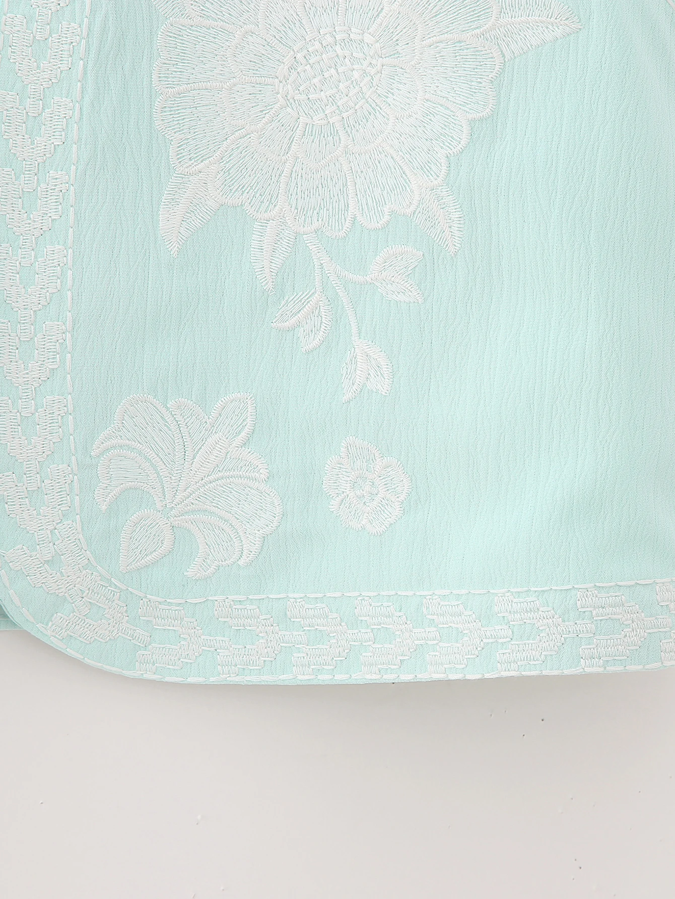 11 colorway floral embroidery v neck sleeveless open stitch casual fashion waistcoat vest for women