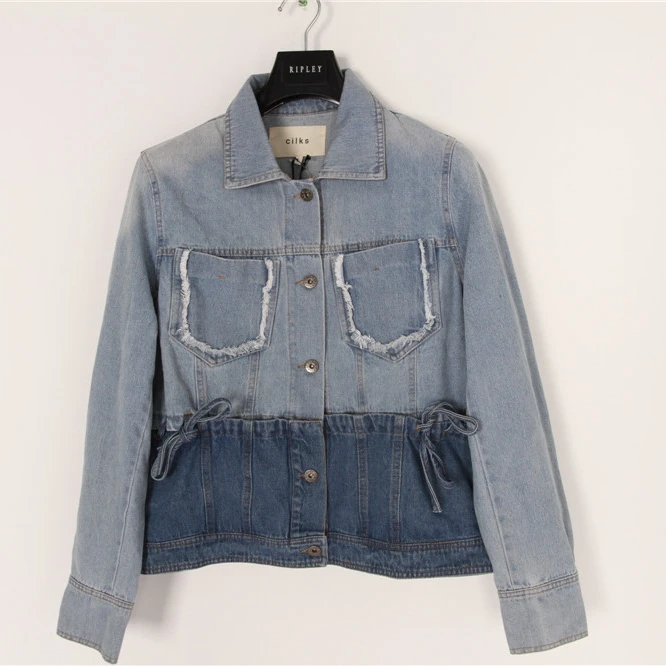 Stockpapa China good quality fashionable ladies casual denim jacket wholesale clothes for