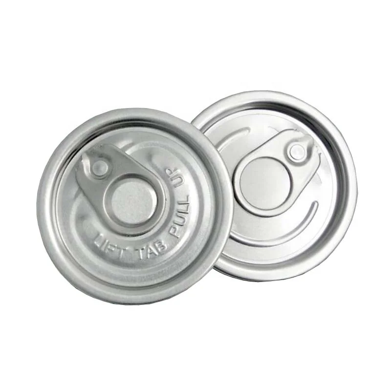 E202 Metal Soda Bottle Easy Open Lid with Ring Full Open Lids Plastic PE Can Cover