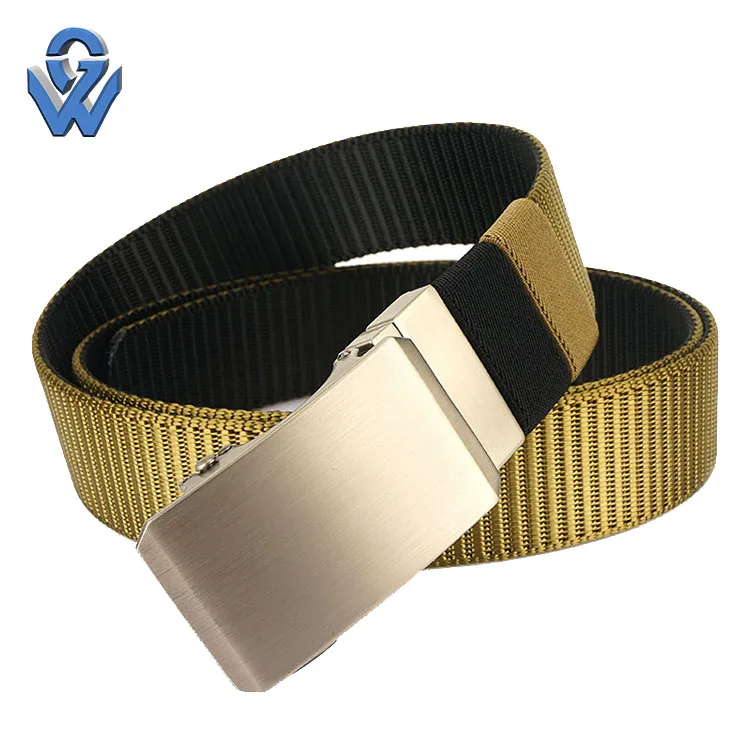Hot Sell Rotating Automatic Buckle Casual Thickened Tank Grain Nylon Webbing Belt