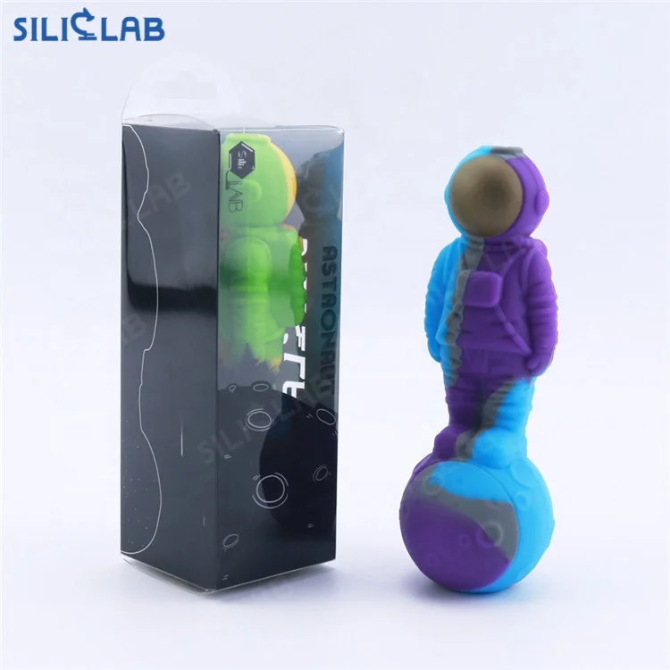 New design weed accessories smoke Hot Sale Astronaut weed pipe silicone blunt holder tobacco smoke pipe