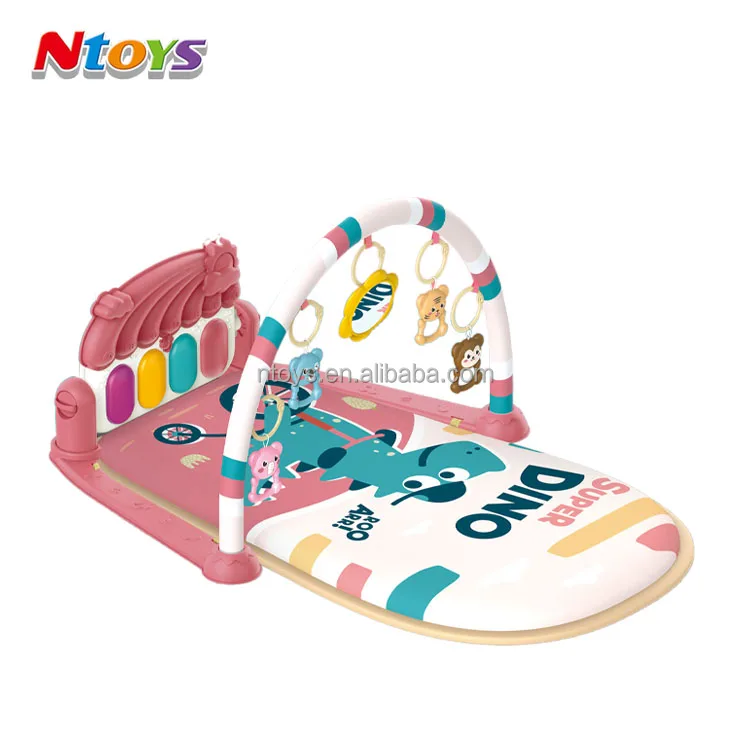 Baby Piano Gym Mat Fitness Frame with Rattle Toys Foldable Baby Play Mat