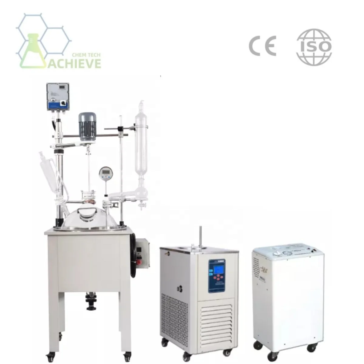 Chemical laboratory equipment single layer glass reactor glass reactor 100l