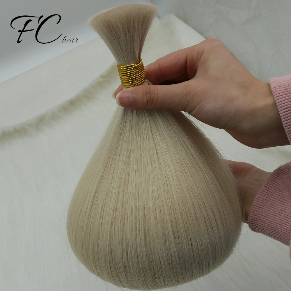 Top Quality Human Remy Bulk Extension Raw Cuticle Aligned Hair Raw Materials for Vlight Hair