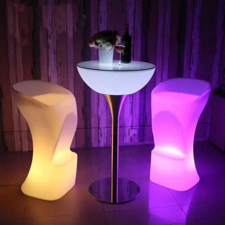 plastic chair illuminated led round bar stool garden plastic led light up furniture high cocktail bar tables and chairs set