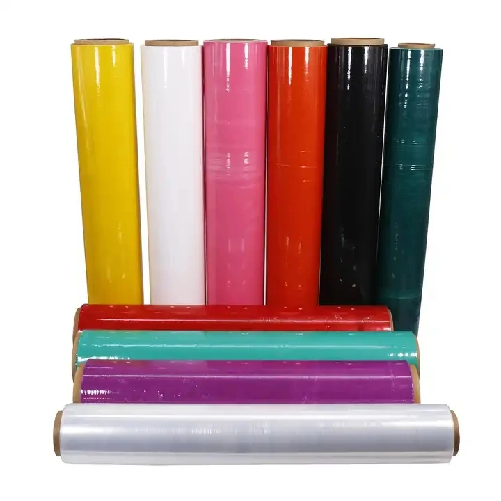 Colorful Plastic Stretch Film 10-30 Mic Thickness Wrap Products For Packaging