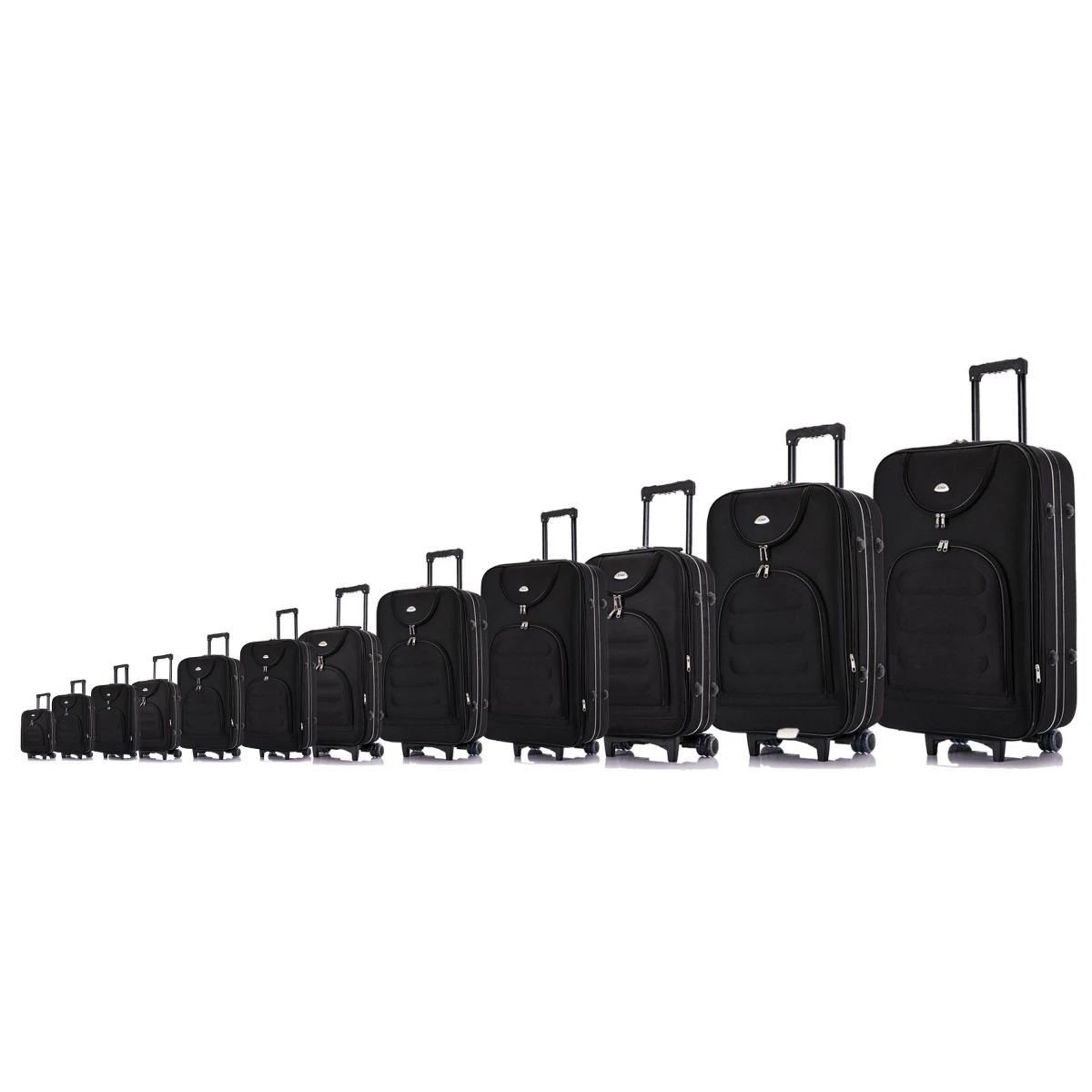 600d Polyester Eva Honeycomb Semi Finish 12pcs Skd Trolley Luggage Set