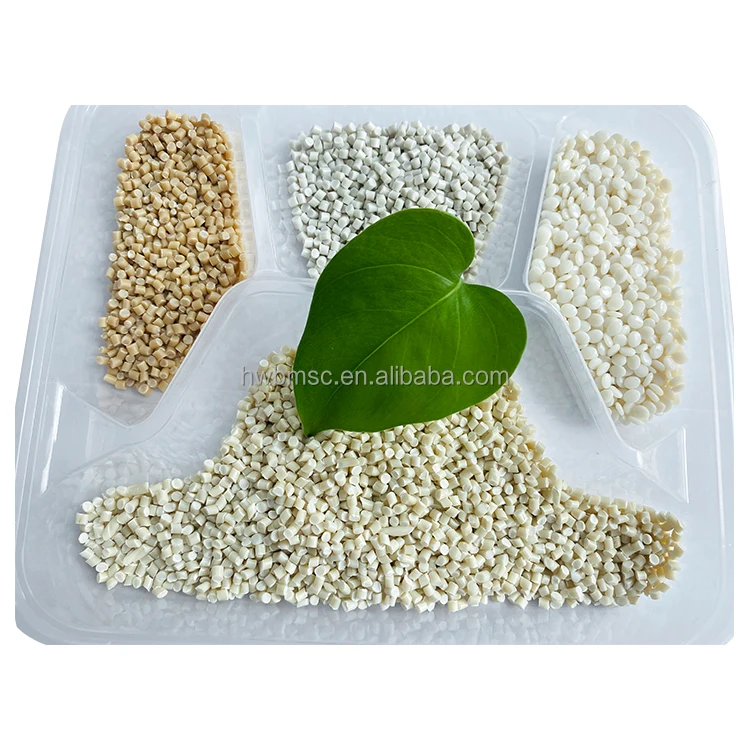 100% Compostable biodegradable corn starch pla resin raw plastic granules Bioplastic Materials With Ok Compost