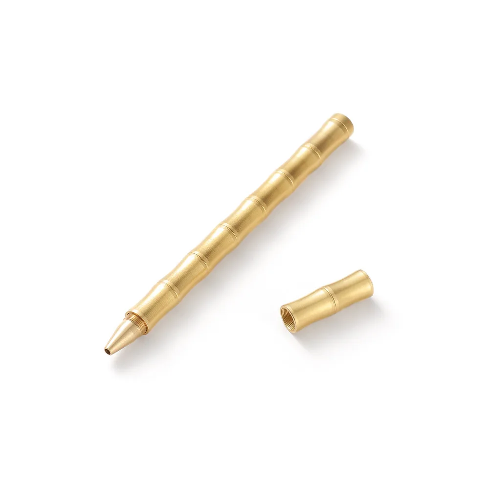 0.5mm Pure Brass Ball Retro Handmade Japan Style Pen Refillable Gel Pen