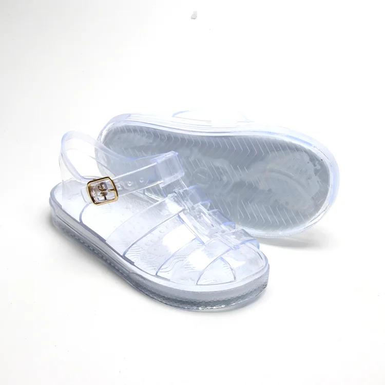 Hot PVC Jelly Sandals Kids Summer Shoes High Quality Super Soft Casual Waterproof Trend Light T Strap  Children jelly Sandals