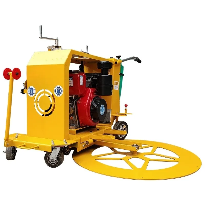 Road construction hand operated concrete cellar well cover cutter manhole circular cutting machine