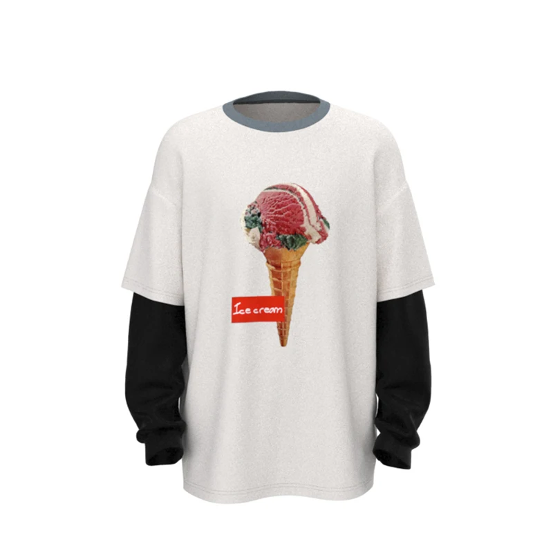 Новый дизайн, настраиваемый высококачественный однотонный пуловер с круглым вырезом, Свитшот