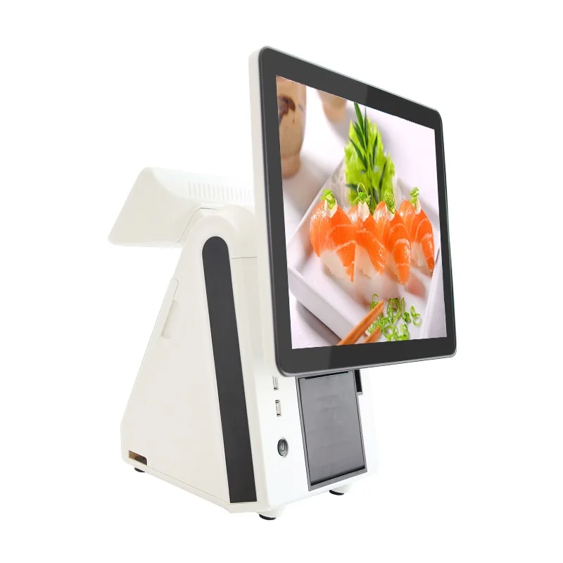 Manufacturer 15.6 inch pos machine restaurant electronic cash register with input 58mm 80mm printer for small business