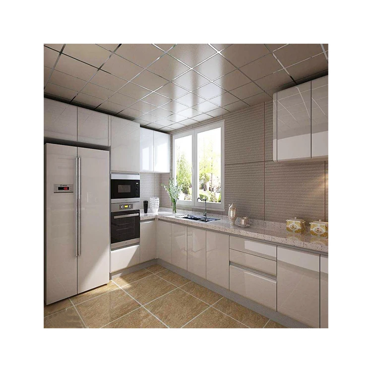 China factory simple designs aluminum profile kitchen cabinet