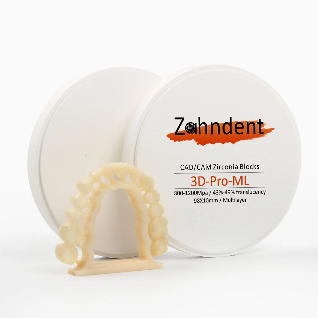 Zahndent cad cam dental lab material 3d pro multilayer zirconia blocks for dentistry