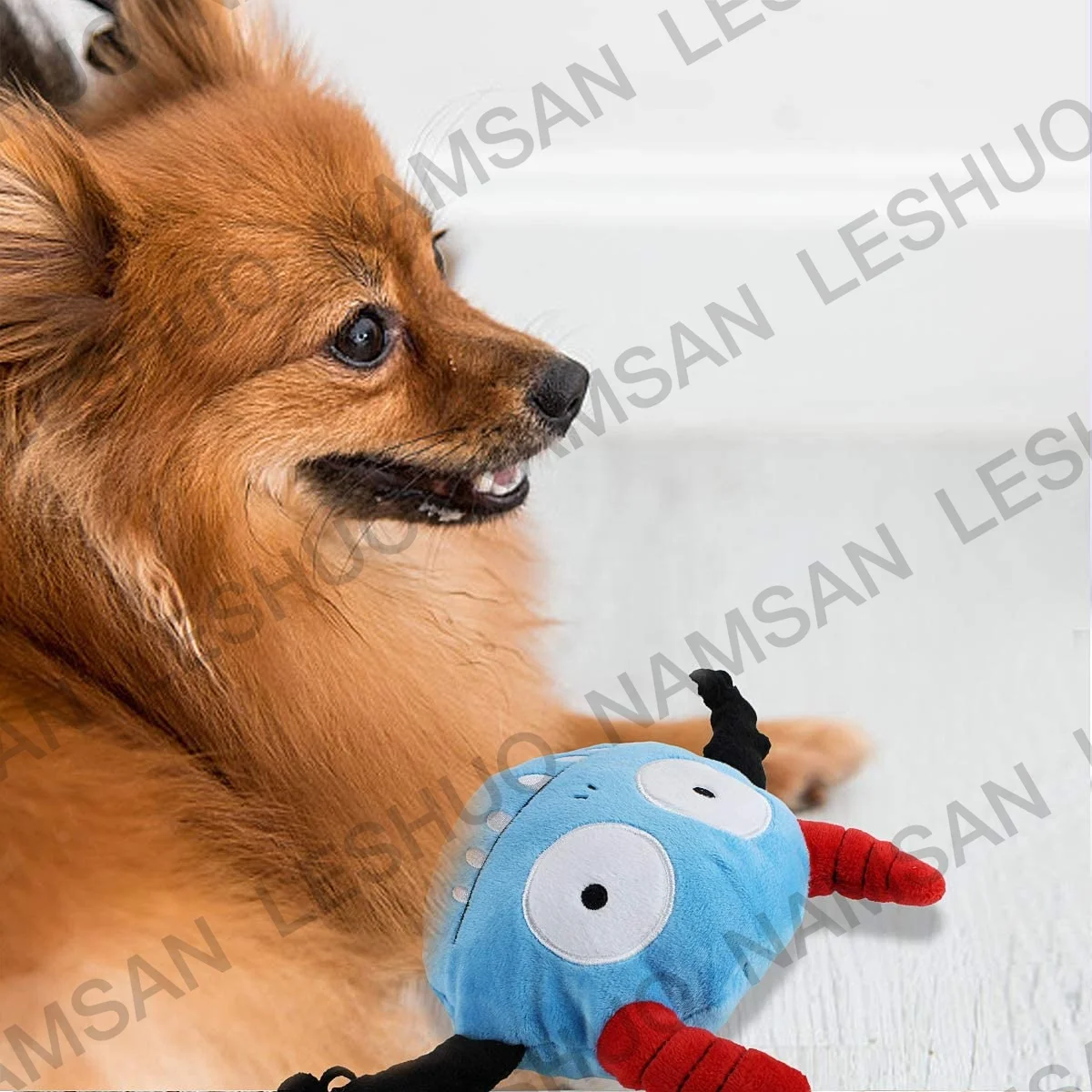 Dog Electric Plush Toy Pet Interactive Toy with Funny Barking Attractive Bouncing Ball for Dog