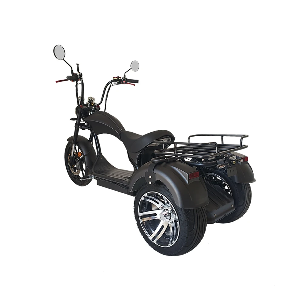 Electric 72V 3-Wheel Citycoco Scooter Smart Electronic Streetbike with down Tube Lithium Battery Steel Frame for Adults