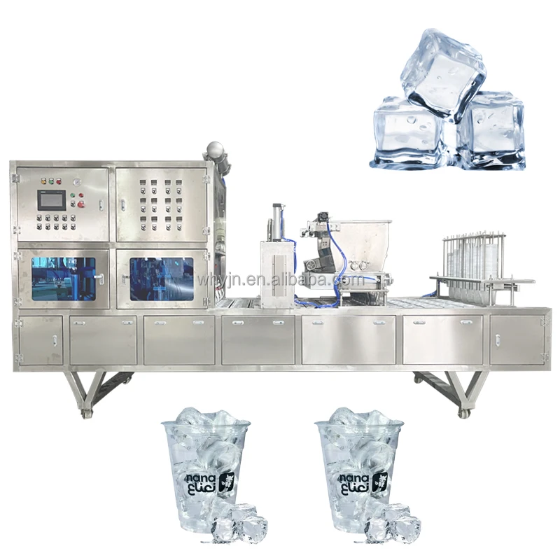 Yijianuo Automatic Ice Cube Packing Machine Cup Sealer Machine Ice Packing Machine