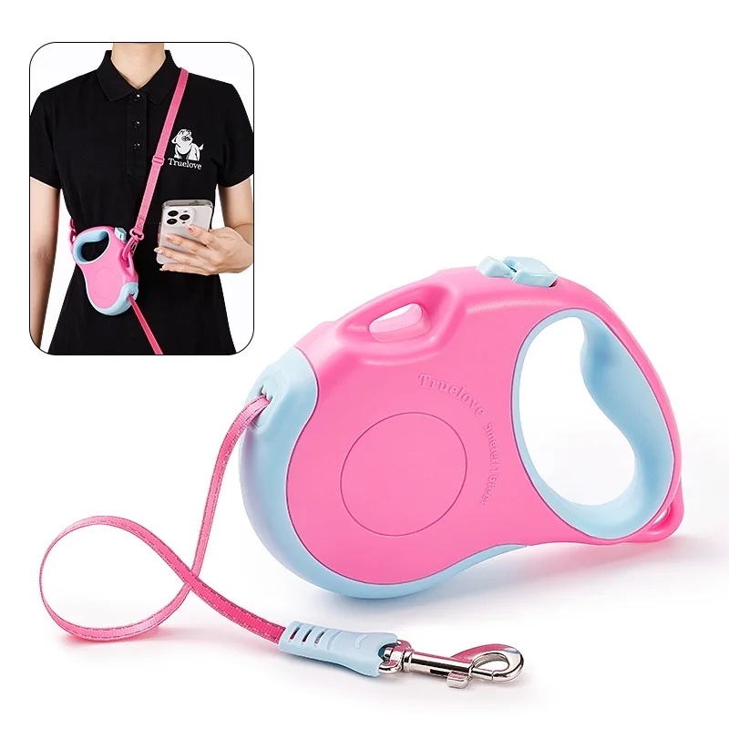 Truelove Extendable 5M High-Vis Canine Leash with Comfortable Shoulder Harness for Hands-Free Use