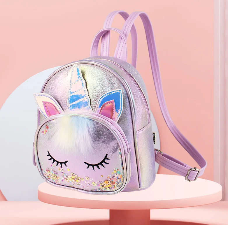 Cute Kids Unicorn Backpack Multicolor Pu Leather Unicorn School Backpacks for Children
