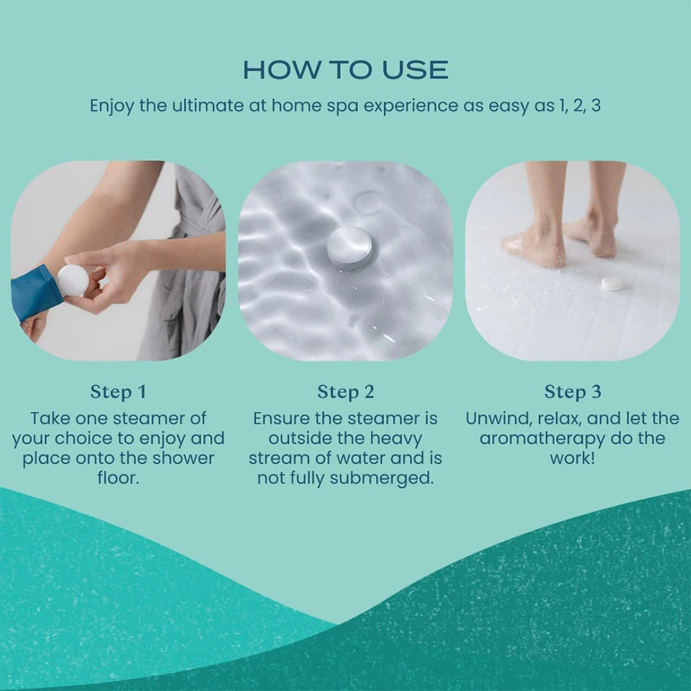 Private Label 15 Pack Standing Pouch Relieve Stress Fresh Eucalyptus Essential Oil Tablet Shower Steamers Aromatherapy