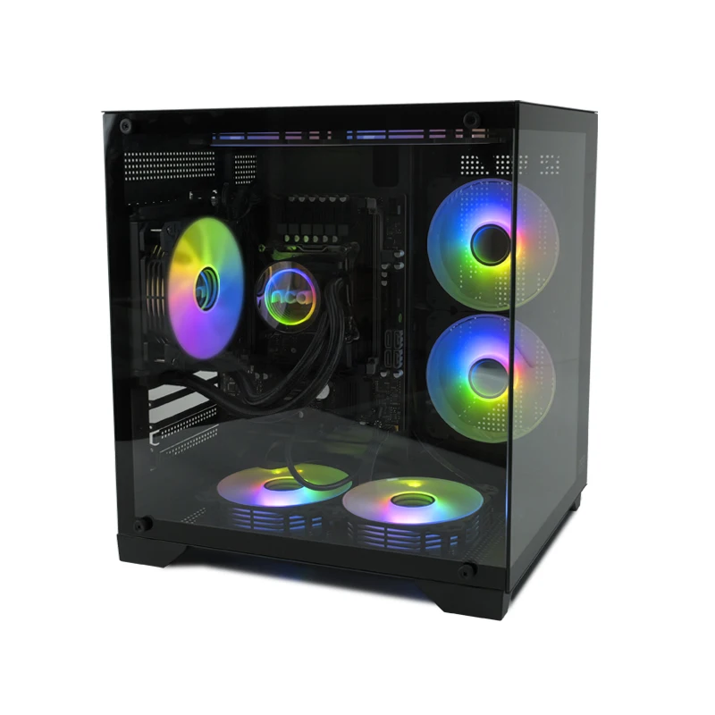 Choiyan Sea View Room New Cube Case Double-Sided Glass Atx Gaming Desktop Case Tower Gaming Pc Atx Case