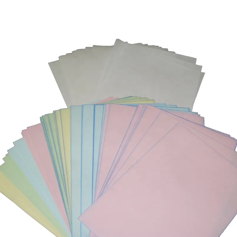 Китай (материк) смешанные цвета безуглеродистые NCR бумага 50gsm, 55gsm, 60gsm