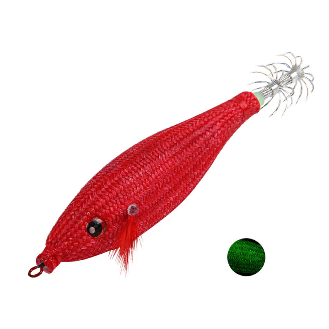 New 105mm 10g Floating Sutte Squid Jig Fishing Lures Luminous Baits Squid Cloth Jigs Hooks Glow Egi Wood Shrimp
