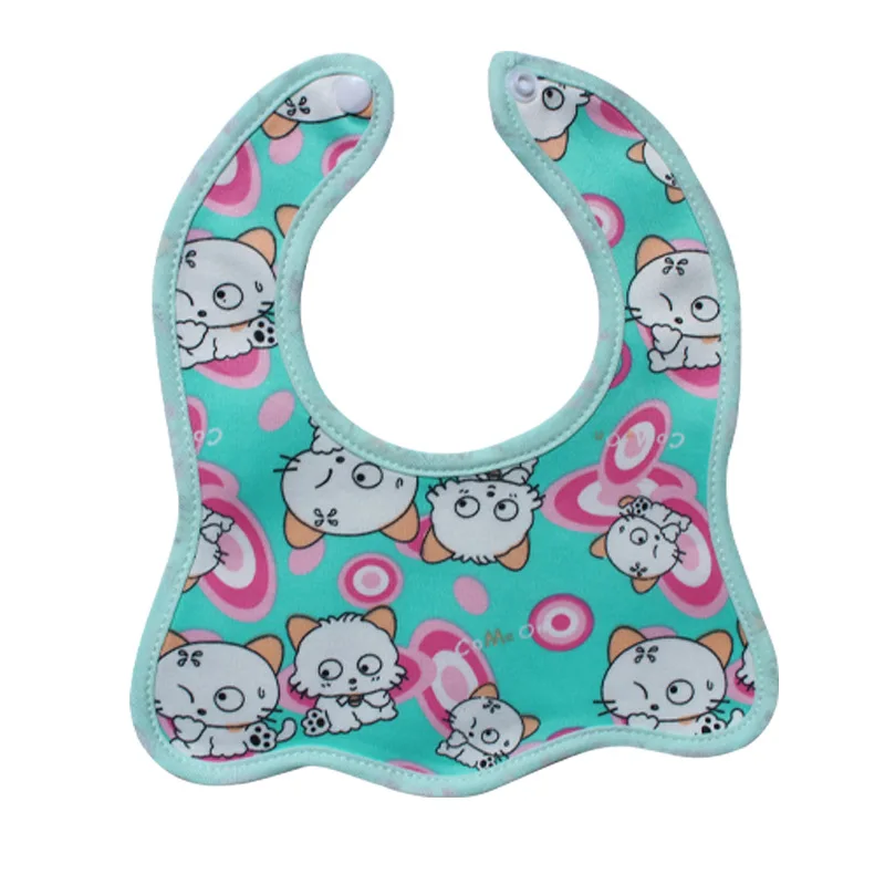 High Quality Custom Cartoon Waterproof Kids Drool Bib 100% Cotton Teething Saliva Towel Bandana Feeding Wholesale Baby Bibs