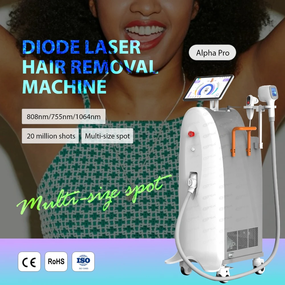 New model 600W 800W 1200W vertical 808nm three wave diode laser 808 hair removal machine