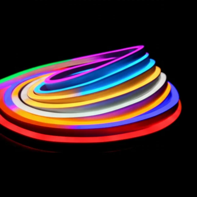 Zhongshan Factory Direct Supply  High Lumen  Remote Control 12V 24V 110V 220V RGB Led Neon Light Flex Rope