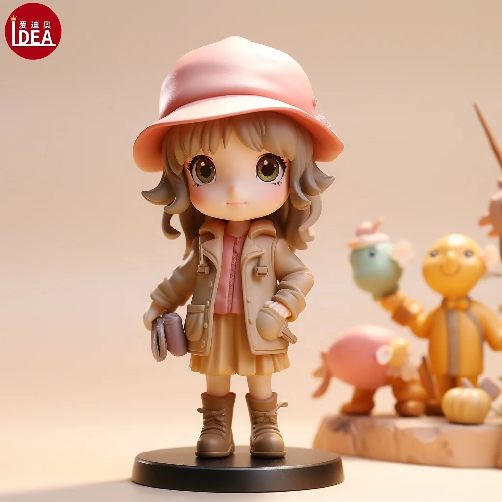 Resin Anime Figure PVC Cute Girl Desktop Collection  Cartoon Pendant Blind Box Vinyl Lovely AI Girl