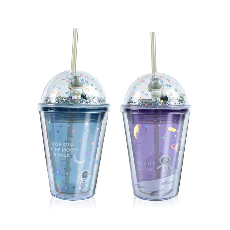 
Girlwill Insulated Double Wall Plastic Cups With Lids And Straws Mugs Custom Logo Supports Sublimation & Silkscreen PS Tumbler 