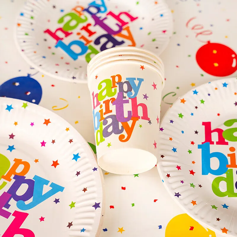 AT PACK Disposable Biodegradable Paper Plates and Cups For Hotels Airline Party Supplies Kits Events and Social Gatherings