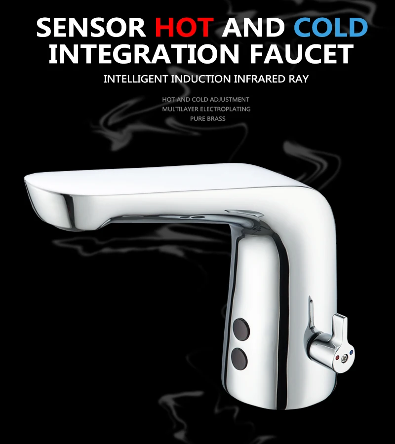 SASO модный дизайн ROHS автоматический датчик температуры раковины кран