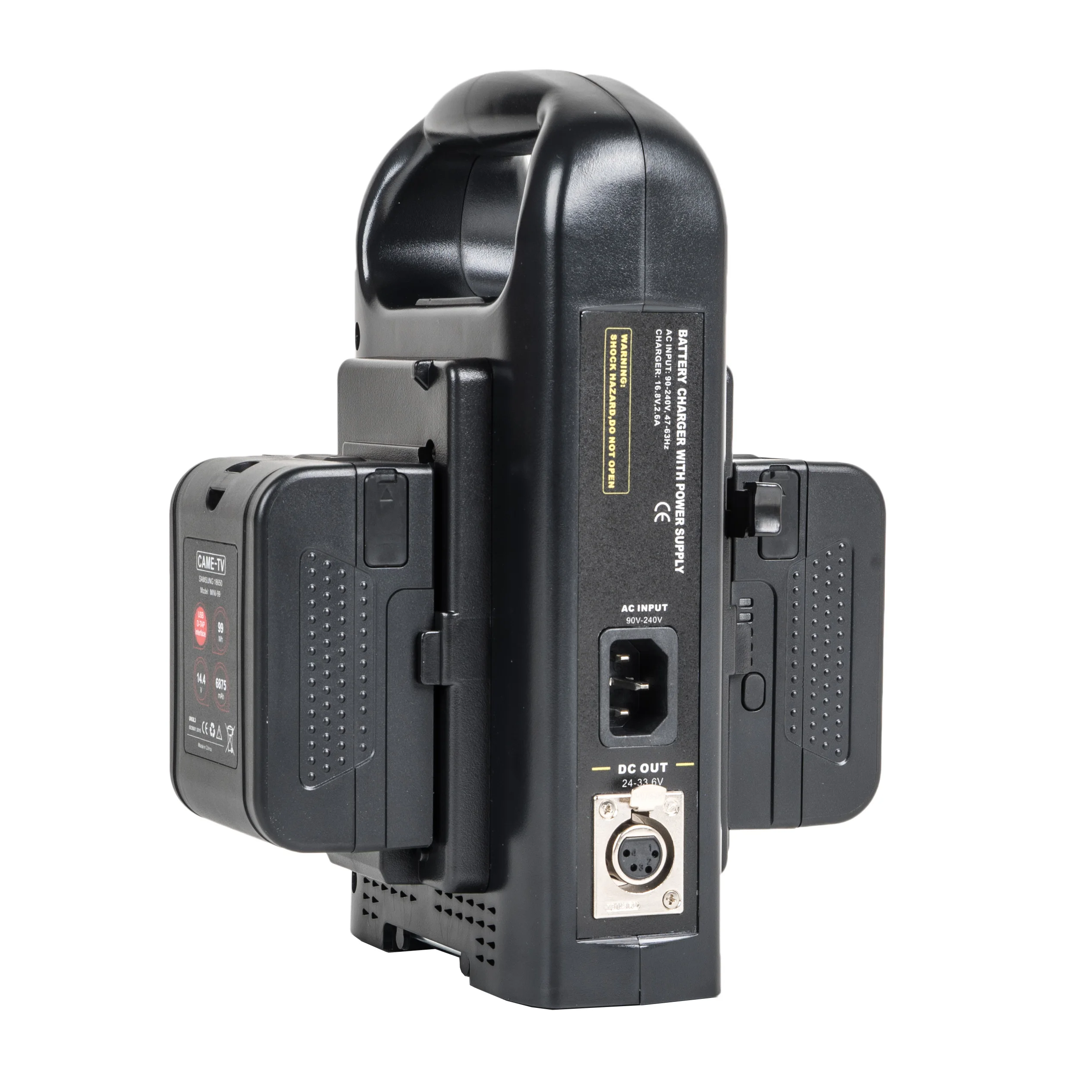 CAME-TV Mini 99 Lightweight V-Mount Battery 2-Pack with Dual 2 channels Charger Convert to 24V~33.6V