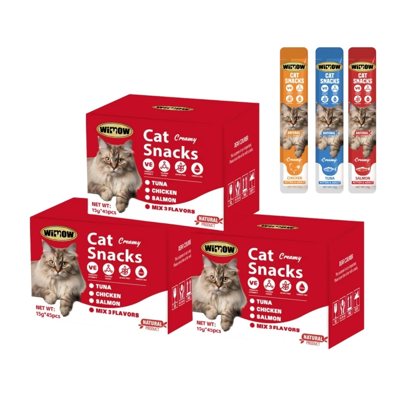 Low MOQ Sample Wet Food Nutrition Cat Strips Salmon Flavor Cat Can For Cat Dog