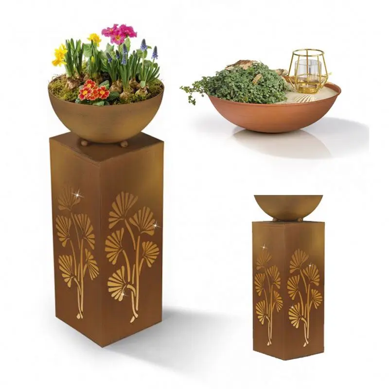 
Large Decorative Metallic Garden Pots Artificial Flower For Home Decor Design Pot Holder Wrought Iron Wrougt Holders Stands 