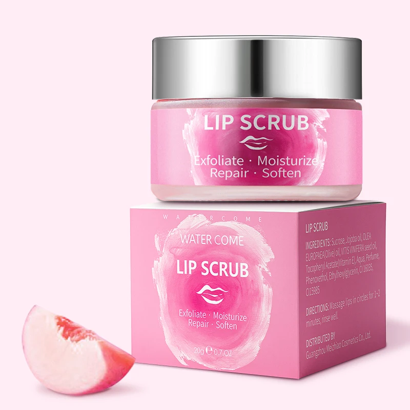 Wholesale Natural Lip Scrub Organic Pink Sugar Lips Scrubs For Dark Dry Chapped Damaged Lips