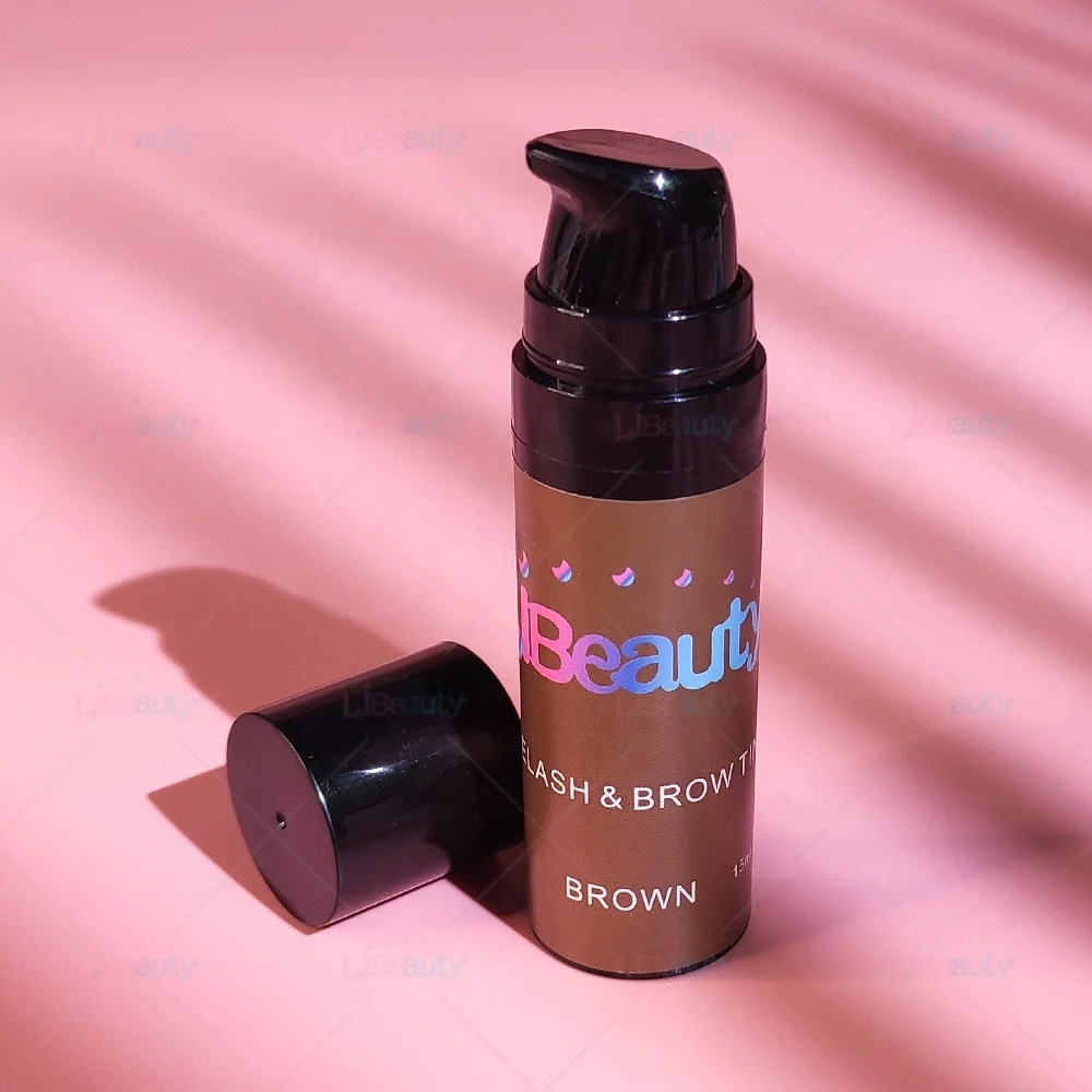 Custom Private label Eyelash dye Tint Kit  Brow tinting kit Black brow coffee Waterproof Dye Eyebrow tinting