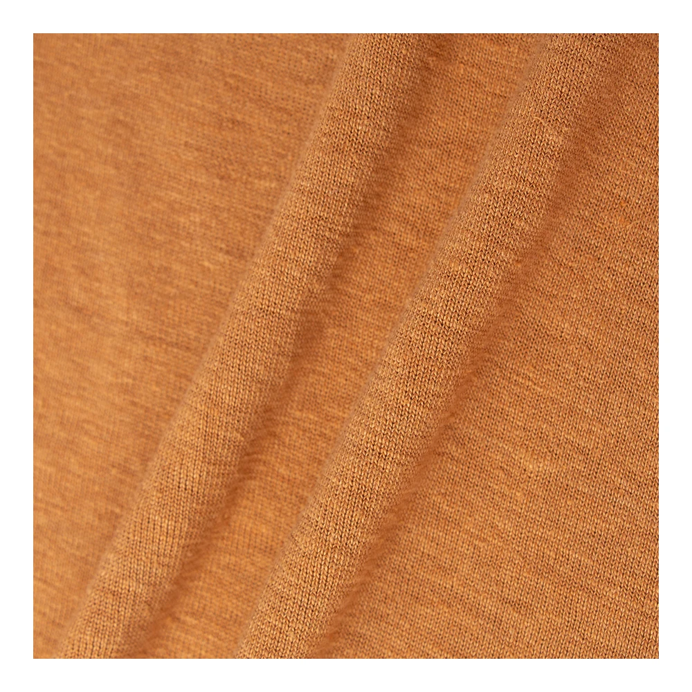 22005-100% Natural Organic Hemp Knitted Jersey 365gsm, Pure Hemp Knitted Jersey Fabric