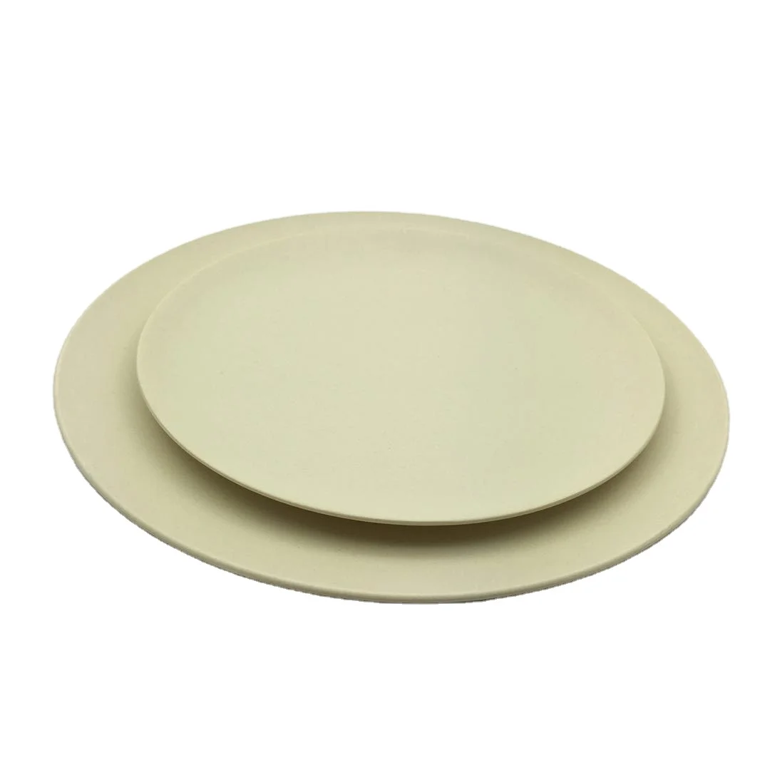 20 cm 25 cm 8 inches 10 inches round shape natural white color bamboo plates