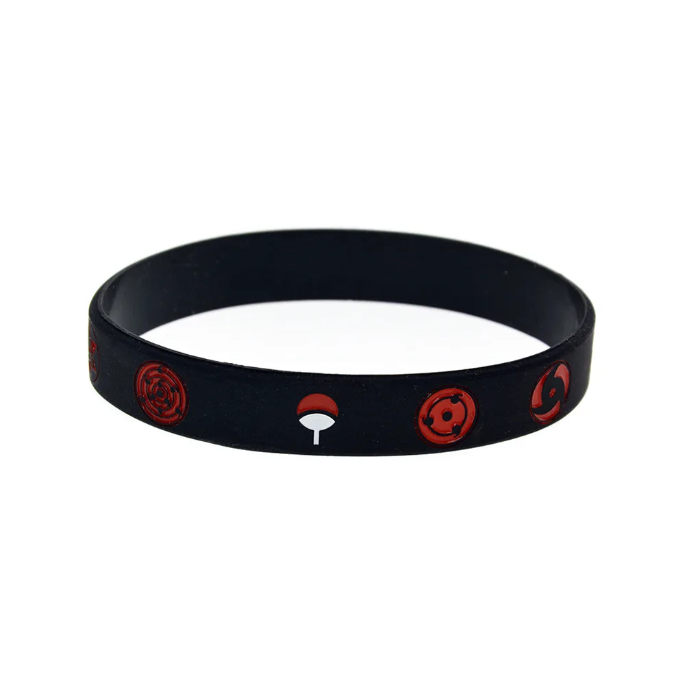 Anime Black/White Sport Wristband Male Rubber Silicone Bracelet Cartoon Figure Cosplay Hand Circle Bracelet