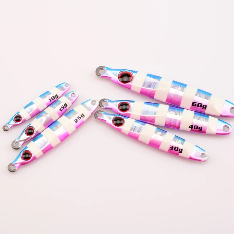 FUNADAIKO New Tungsten  jigging  lure slow jig 10g 15g 25g 30g 40g 60g lead fishing baits luminous fishing lures hard jig lure