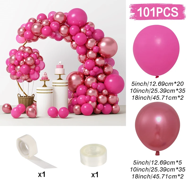 Party Balloons Garland Kit Balloon Arch Latex Balloons Set for Baby Shower Happy Birthday Party Decoration